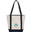 Recycled 12oz Zip Top Canvas Tote | https://www.bestnamebadges.com