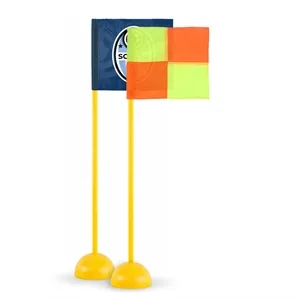 5' Soccer Corner Flag Kit with Custom Printed Flag & Base