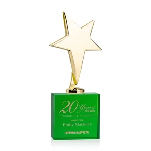 Tuscany Gold Star on Woodlawn Base - Green