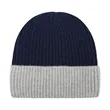 Unisex Custom Logo Two Tone Cuffed Knit Beanie Cap | https://www.bestnamebadges.com