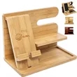 Wooden Phone Docking Station Nightstand Organizer | https://www.bestnamebadges.com