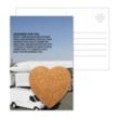 Post Card with Heart Shaped Cork Coaster | https://www.bestnamebadges.com