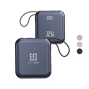 Compact 10000mAh Portable Power Bank w/ Cable