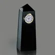 Marble Clock - 6" Obelisk | https://www.bestnamebadges.com