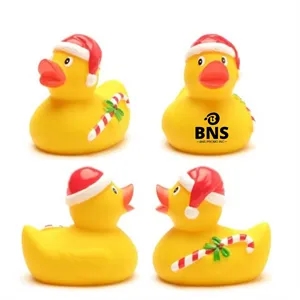 Christmas Rubber Duck w/ Candy Cane