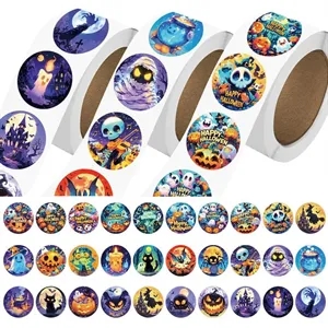 Halloween Holiday Holographic Sticker Labels 500pcs