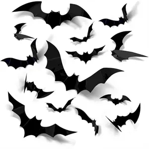 Halloween 3D Spider Bat LED Wall Decal Decoration