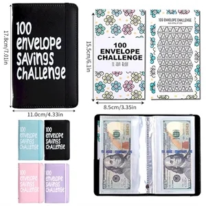 100 Days Money Saving Envelope Budget Storage Book