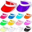 PVC Colorful Sun Hat Clear Transparent Visor Cap  | https://www.bestnamebadges.com