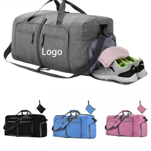 65L Foldable Travel Duffel Bags with Shoes Compartment