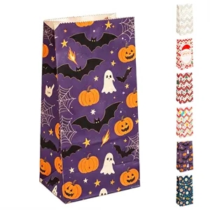 Full Color Disposable Kraft Paper Lunch Bag 3.5"x2.3"x7"