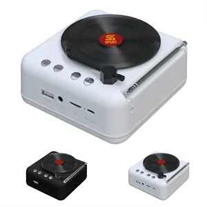 Record Player Style Small Wireless Bluetooth Speaker