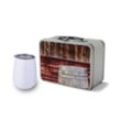 Retro Lunchbox & Single 10 Oz. Stemless Wine | https://www.bestnamebadges.com