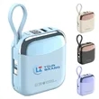 Custom 10000mAh Mini Power Bank With Built In Cables Gifts | https://www.bestnamebadges.com