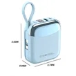 Custom 10000mAh Mini Power Bank With Built In Cables Gifts | https://www.bestnamebadges.com