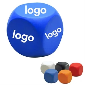 2 1/2'' Soft PU Foam Dice Squeeze Stress Ball