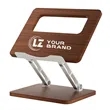 Custom Adjustable Wood Grain Book Tablet Stand Office Gifts | https://www.bestnamebadges.com