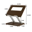 Custom Adjustable Wood Grain Book Tablet Stand Office Gifts | https://www.bestnamebadges.com