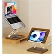 Custom Adjustable Wood Grain Book Tablet Stand Office Gifts | https://www.bestnamebadges.com