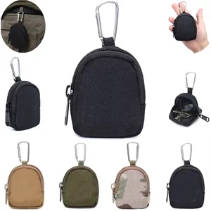 Mini Canvas Tactical Carabiner Zipper Key Pouch