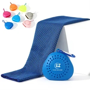 Custom Cooling Towel With Silicone Case Sports Gifts