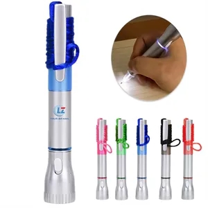 Custom LED Flashlight Ballpoint Pen Corporate Office Gifts