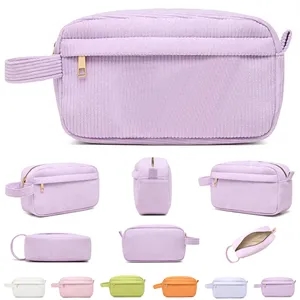 Portable Handheld Corduroy makeup bag