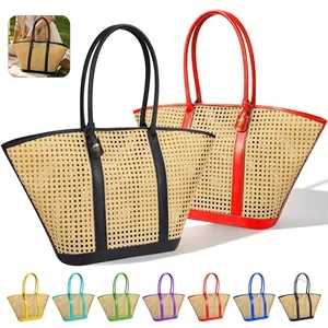 Extra Large Rattan Woven Beach Tote Bag W/ Handle