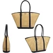 Extra Large Rattan Woven Beach Tote Bag W/ Handle | https://www.bestnamebadges.com