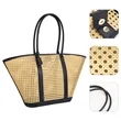 Extra Large Rattan Woven Beach Tote Bag W/ Handle | https://www.bestnamebadges.com