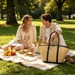 Extra Large Rattan Woven Beach Tote Bag W/ Handle | https://www.bestnamebadges.com