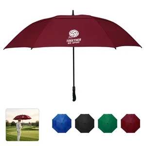 55" Arc Auto Open Double Layer Stick Golf Umbrella