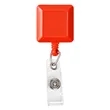 Square Badge Reel w/ Custom Imprint & Alligator clip | https://www.bestnamebadges.com