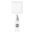 Square Badge Reel w/ Custom Imprint & Alligator clip | https://www.bestnamebadges.com