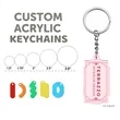 Custom Multi-Size Acrylic Keychain With Metal Ring | https://www.bestnamebadges.com