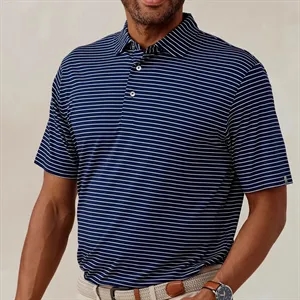 tasc Men's Cloud Brookline Stripe Polo 
