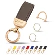 Executive Leather Keychain With Detachable Ring | https://www.bestnamebadges.com