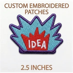 2.5 inches 100% Custom Embroidered Patches - Peel & Stick