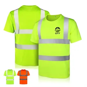 High-Visibility Safety T-Shirt With Two Reflective Stripes