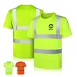 High-Visibility Safety T-Shirt With Two Reflective Stripes | https://www.bestnamebadges.com