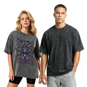 Vintage Washed Crew Neck Cotton Tee