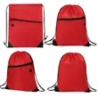 16.5" Polyester Drawstring Backpack Bag W/ Charging Hole | https://www.bestnamebadges.com