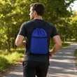 16.5" Polyester Drawstring Backpack Bag W/ Charging Hole | https://www.bestnamebadges.com