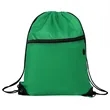 16.5" Polyester Drawstring Backpack Bag W/ Charging Hole | https://www.bestnamebadges.com