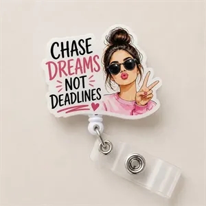 Custom Shape Acrylic Badge Reel
