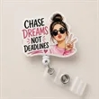 Custom Shape Acrylic Badge Reel | https://www.bestnamebadges.com