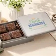 Fresh Beginnings 6 Fudge Brownies In Tin | https://www.bestnamebadges.com