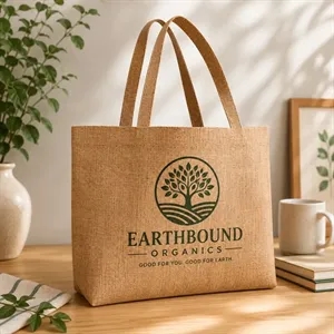 Custom Natural Jute Tote Bag