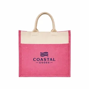 Large Colored Jute Tote Bags