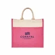 Large Colored Jute Tote Bags | https://www.bestnamebadges.com